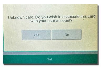 Unknown card message