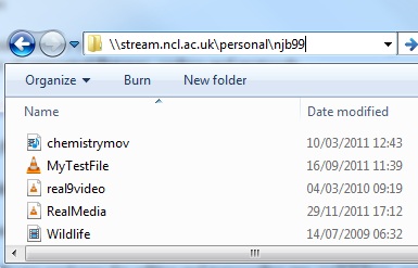 Use Windows Explorer to open your upload folder